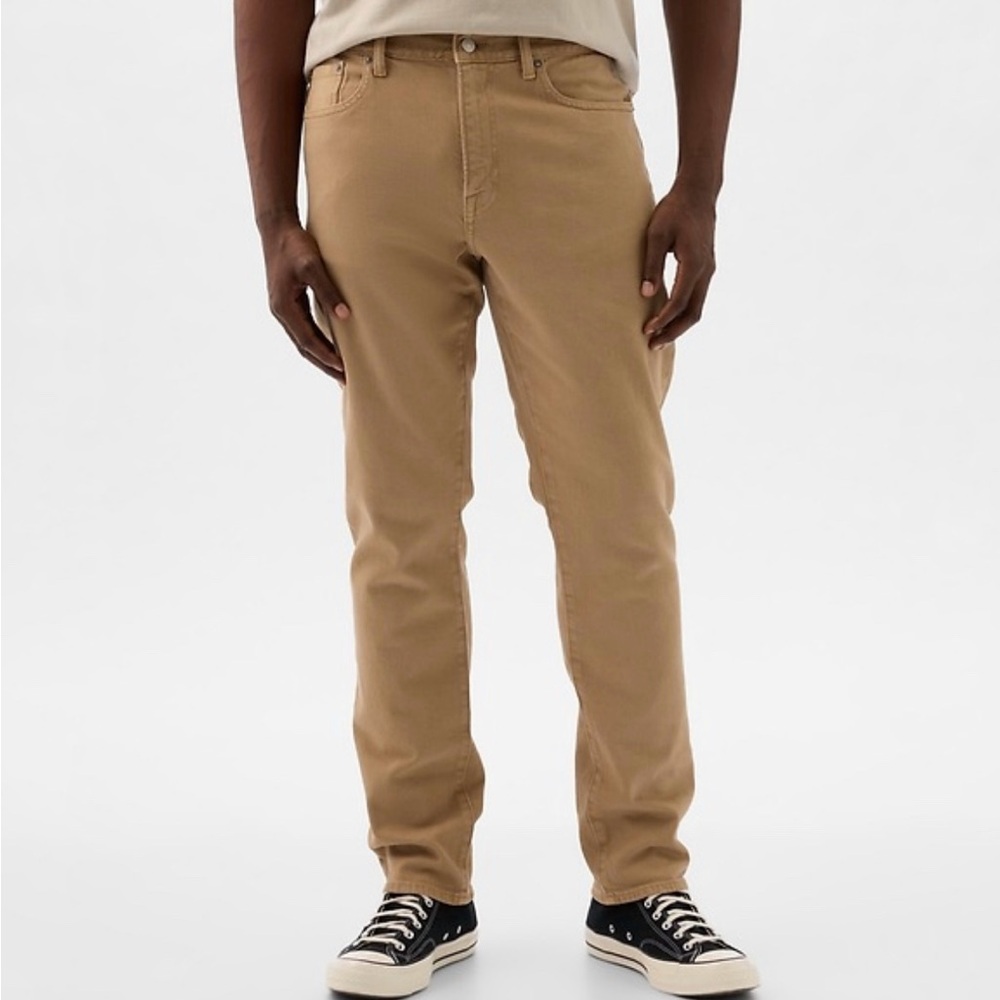 NWT GAP Men’s Tan Straight-Leg Gapflex‎ Cotton Jeans Size 38 X 32